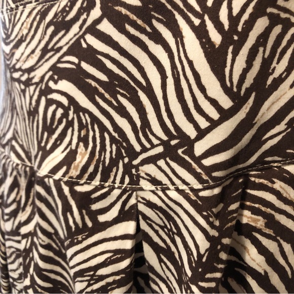 Sz 8P Madison Leigh “Ralph Lauren Look” Ivory & Brown Halter Dress - Picture 7 of 16